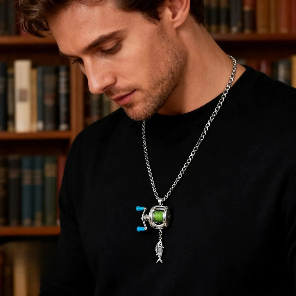 CatchCharm™ | Fishing Reel Necklace